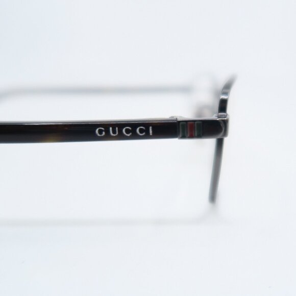 Gucci GG0063OJ 002 57mm Gunmetal/Havana Temples, New Men's Eyeglasses Frames. - Picture 4 of 9